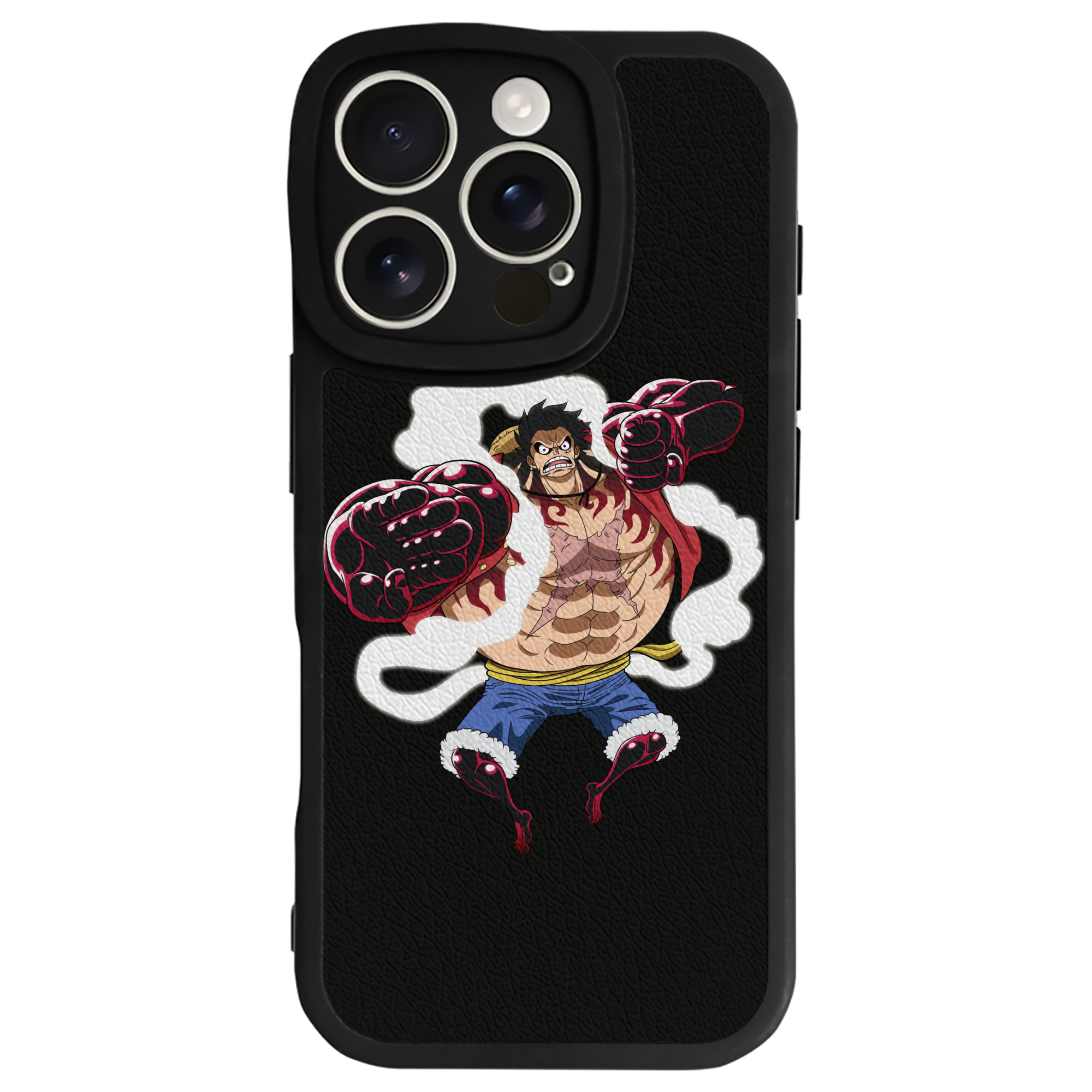 （画像用） ワンピース モンキー・D・ルフィ ONE PIECE Monkey D. Luffy 【iPhone 16シリーズ対応】シリコンスマホケース（レザー調） 材質：シリコン